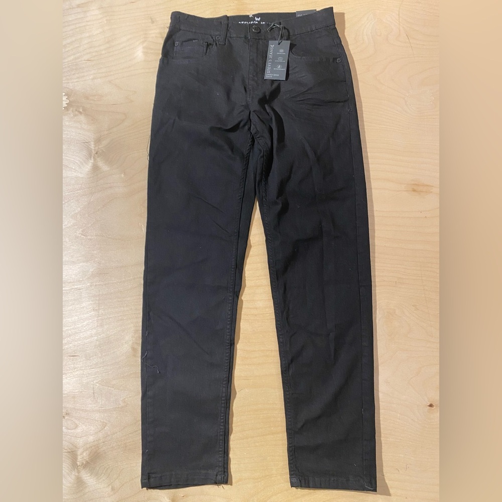 Steve’s Jeans Black Denim Slim Size 16 (PU)